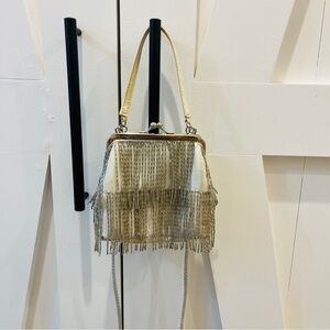 Vintage Elegant Beaded Handbag with Fringe